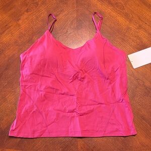 NWT Lululemon Align Waist-Length Cami Tank Top Bra Sz 14 C/D Cup Magenta Smoke
